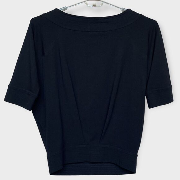 Diane von Furstenberg Black Top with Pockets Women's Size 8 Thick Made in USA - Picture 6 of 16